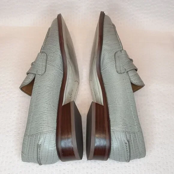 Franco Sarto Loafers Beige Women Size 7M Heeled Shoes IRENA Almond Pointed Toe - Picture 7 of 9